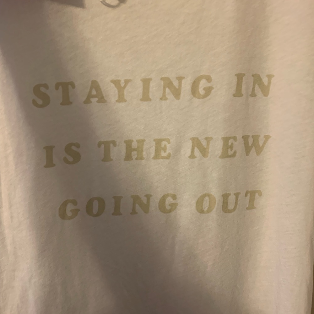 NWT Staying In Is The New Going Out Wildfox Tee